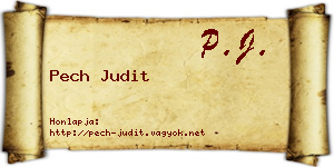 Pech Judit névjegykártya